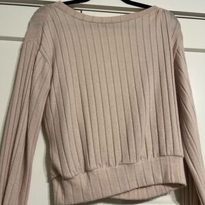 Lulu's Pink Ribbed Sweater